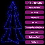 vidaXL Arbre de Noël cône 240 LED d'intérieur/d'extérieur 118x180 cm