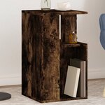 vidaXL Table d'appoint chêne fumé 35x35x60 cm bois d'ingénierie