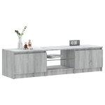 vidaXL Meuble TV avec lumières LED Sonoma gris 140x40x35 5 cm