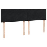 vidaXL Sommier à lattes de lit avec matelas Noir 180x200 cm Velours