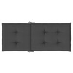 vidaXL Coussins de chaise à dossier haut lot de 4 anthracite mélangé