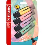 blister de 4 surligneurs STABILO BOSS ORIGINAL Pastel x 10 STABILO