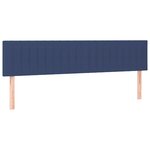 vidaXL Sommier à lattes de lit avec matelas LED Bleu 160x200 cm Tissu