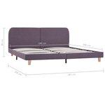 vidaXL Cadre de lit sans matelas taupe tissu 180x200 cm