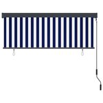 vidaXL Store roulant d'extérieur 160x250 cm Bleu et blanc