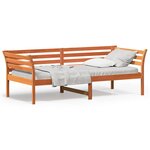 vidaXL Lit de jour cire marron 100x200 cm bois de pin massif