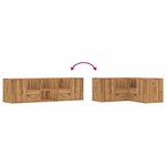 vidaXL Armoire d'angle chêne artisanal 160x40x45 cm bois d'ingénierie