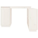 vidaXL Bureau Blanc 110x50x75 cm Bois massif de pin