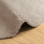 vidaXL Tapis HUARTE à poils courts doux et lavable sable Ø 200 cm