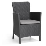 Allibert mobilier d'extérieur 3 pcs salvador graphite 221307