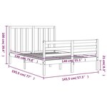 vidaXL Cadre de lit sans matelas 140x190 cm bois de pin massif