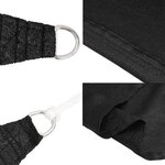 vidaXL Voile d'ombrage 160 g/m² Noir 2x2 5 m PEHD