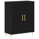 vidaXL Highboard Chêne Noir 69 5x34x180 cm Bois reconstitué