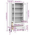 vidaXL Bibliothèque avec pieds en métal Blanc 85x35x172 5 cm Bois OSLO