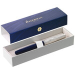 Waterman emblème stylo plume  bleu  plume fine  encre bleue  coffret cadeau