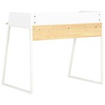vidaXL Bureau Blanc et chêne 90x60x88 cm