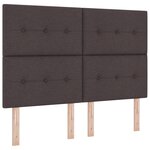 Lit Box Spring vidaXL avec Matelas & Banc Marron Foncé 160x200 cm Tissu