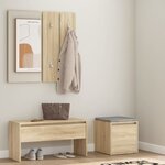 vidaXL Ensemble de meubles de couloir Chêne sonoma Bois d'ingénierie