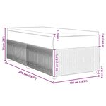 vidaXL Sommier à lattes de lit avec matelas Marron foncé 100x200 cm