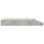 vidaXL Cadre de lit de rangement Gris béton 120x190 cm