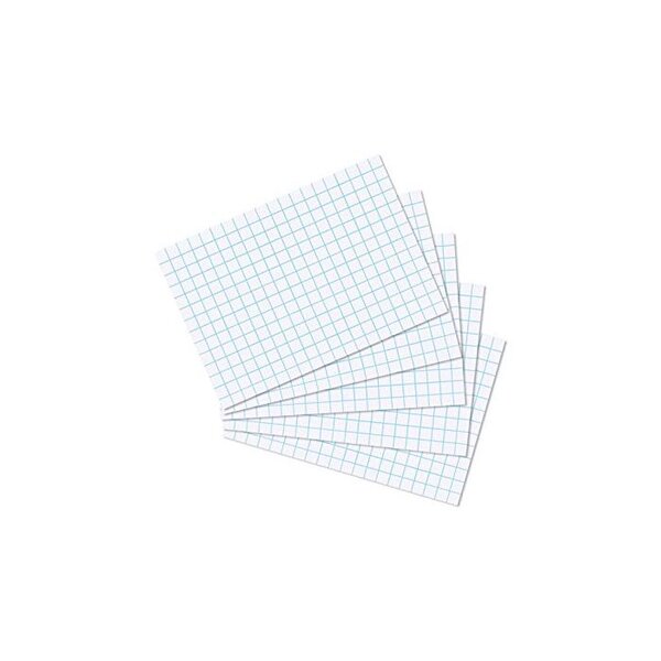 Lot de 100 Fiches bristol A7 Quadrillée Blanc HERLITZ