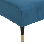 vidaXL Canapé-lit en forme de L bleu 271x140x70 cm velours