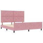 Cadre de lit vidaXL Rose 180x200 cm Velours