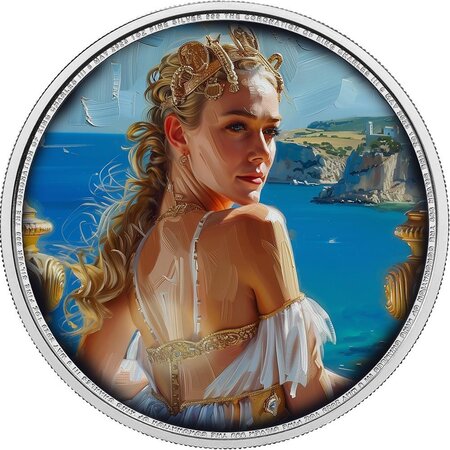 Pièce de monnaie en Argent 2 Pounds g 31.1 (1 oz) Millésime 2023 Elegance in Art HELEN OF TROY