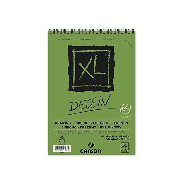 Bloc à croquis et études XL Dessin A5 160g 30 Feuilles CANSON