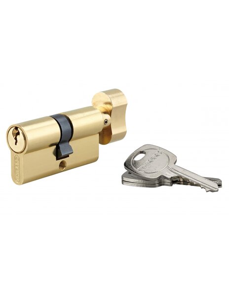 THIRARD - Cylindre de serrure à bouton  30Bx30mm  laiton  3 clés
