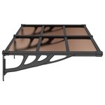 vidaXL Auvent de porte Noir 152 5x90 cm Polycarbonate