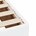 vidaXL Sommier à lattes de lit avec matelas blanc 120x190cm similicuir