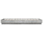 vidaXL Cadre de lit gris béton 100x200 cm bois d'ingénierie