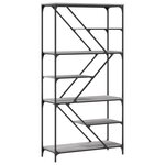 vidaXL Bibliothèque sonoma gris 91x36x176cm bois d'ingénierie et acier