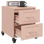 vidaXL Table de chevet rose 36x39x43 5 cm acier