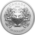 Pièce de monnaie en Argent 50 Dollars g 70 Millésime 2025 HERALDIC BEAR
