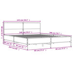 vidaXL Cadre de lit sans matelas noir 140x200 cm