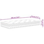 vidaXL Matelas à ressorts ensachés moyen 70x200 cm