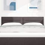 vidaXL Tête de lit à LED Design Lignes Marron Foncé 72 cm Tissu