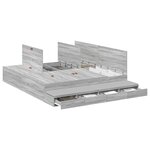 vidaXL Cadre de lit Gris Sonoma 200x200 cm