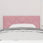 vidaXL Tête de lit LED Rose Ensemble de 2 Rose Tissu  Bois 90 cm USB-C