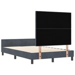 Cadre de lit vidaXL Gris foncé 120x200 cm Velours