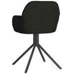 vidaXL Chaises pivotantes à manger lot de 2 Noir Velours