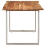 vidaXL Table de salle à manger 154x80x76 cm Bois d'acacia solide