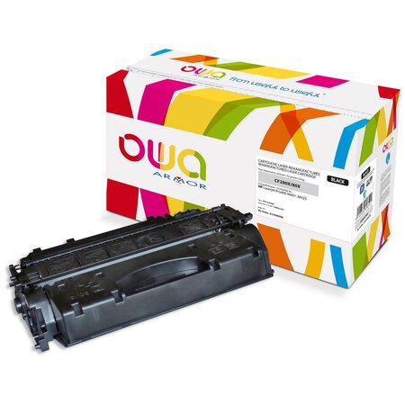 Toner d'encre remanufacturé, compatible pour HP 80X CF280X - Noir