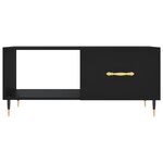 vidaXL Table basse noir 90x50x40 cm bois d'ingénierie