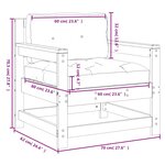 vidaXL Chaises de jardin avec coussins lot de 2 bois massif douglas
