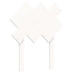 vidaXL Cadre de lit avec tête de lit blanc 90x200 cm bois massif