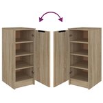 vidaXL Armoire à chaussures Chêne Sonoma 30x35x70 cm Bois d'ingénierie