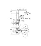 Grohe colonne de douche avec mitigeur thermostatique tempesta cosmopolitan 210 27922001